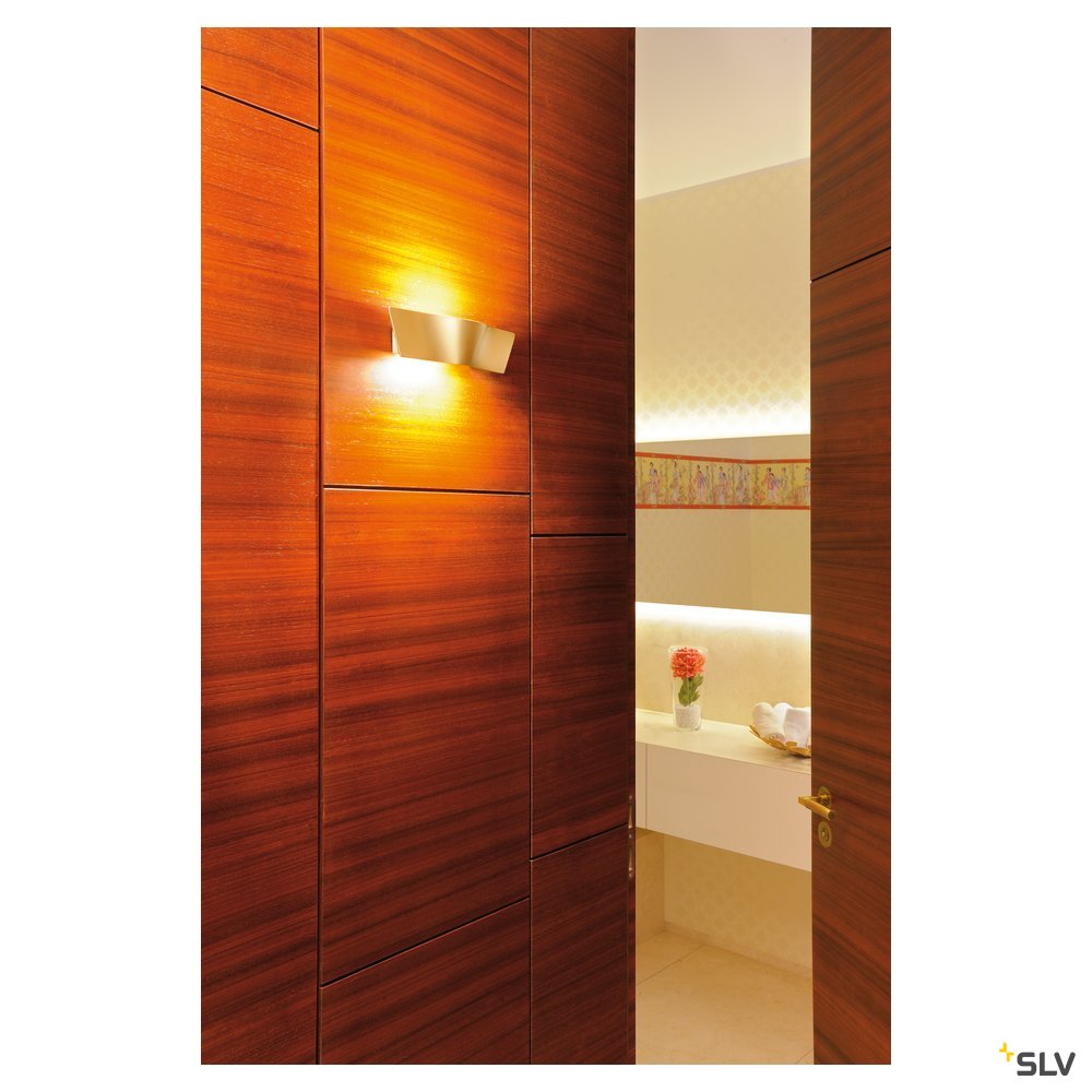 SLV WAVE WALL Wandleuchte, messing, 2x4,5W LED, 3000K