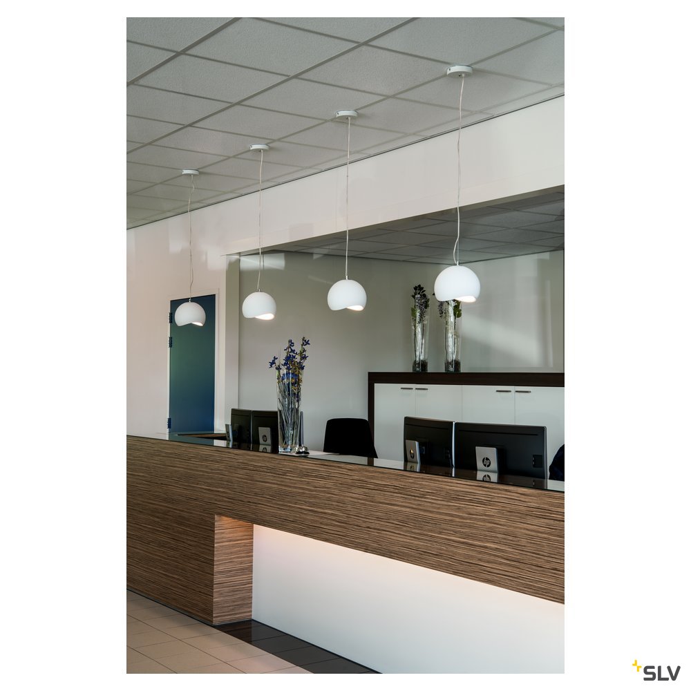 SLV PLASTRA Pendelleuchte, PD-1, weisser Gips, GX53, max. 9W