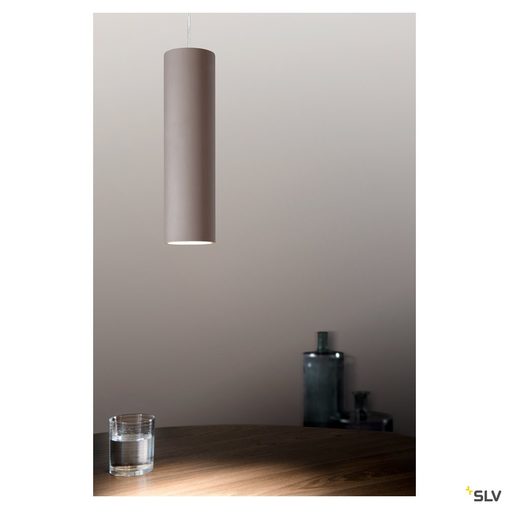 SLV PLASTRA Tube, Pendelleuchte, Gips, rund, GU10