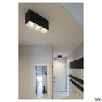SLV PLASTRA BOX 2 Deckenleuchte, eckig, weisser Gips, 2xGU10, max. 35W