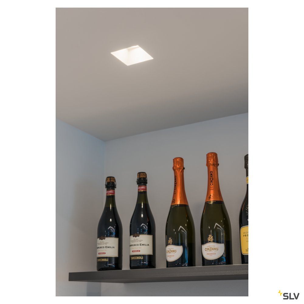 SLV PLASTRA Downlight, GU10, eckig weisser Gips