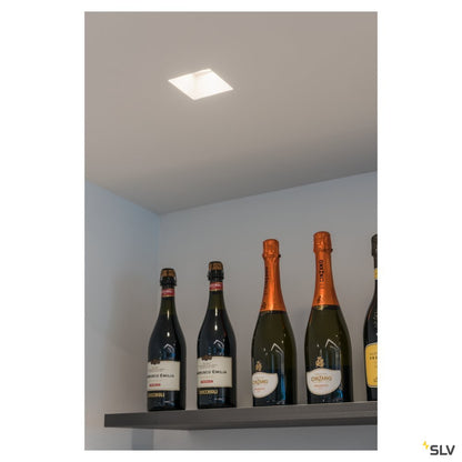 SLV PLASTRA Downlight, GU10, eckig weisser Gips
