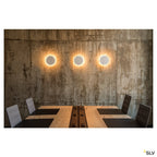 SLV PLASTRA, Wandleuchte, LED, 3000K, rund, weißer Gips, Ø 30cm