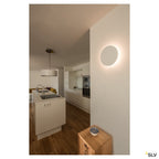 SLV PLASTRA, Wandleuchte, LED, 3000K, rund, weißer Gips, Ø 30cm