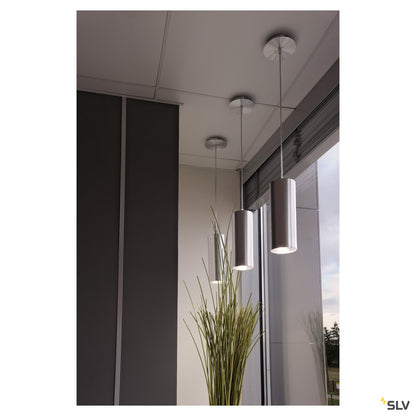 SLV ENOLA Pendelleuchte, rund, alu brushed, E27, max. 60W