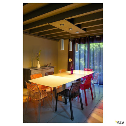 SLV ENOLA Pendelleuchte, rund, alu brushed, E27, max. 60W