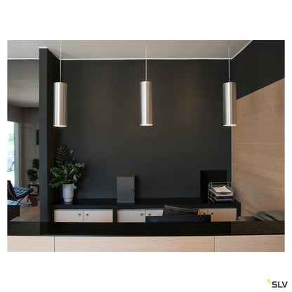 SLV ENOLA Pendelleuchte, rund, alu brushed, E27, max. 60W