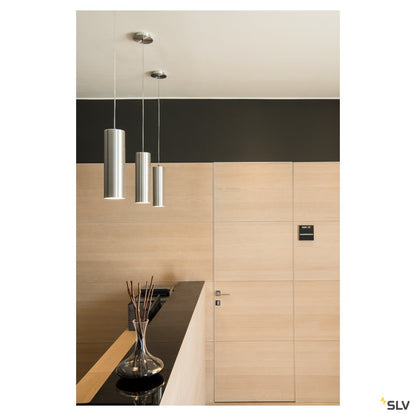SLV ENOLA Pendelleuchte, rund, alu brushed, E27, max. 60W