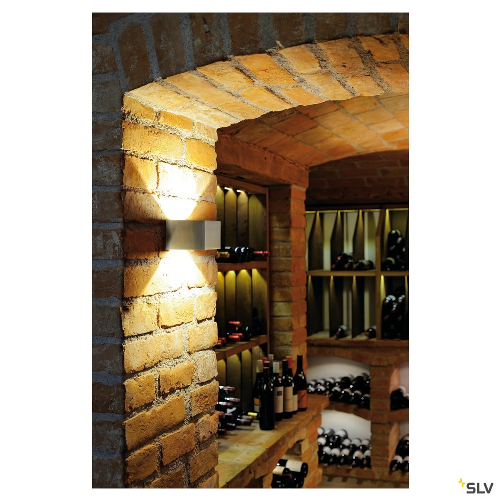 SLV LOGS IN Wandleuchte, eckig, aluminium brushed, 5W LED, 3000K