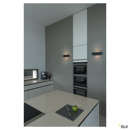 SLV OSSA R7s 300 Wandleuchte, oval, matt black, R7s 118mm, max. 120W, up/down