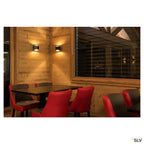 SLV CARISO LED Wandleuchte 2, schwarz/ messing, 7,5W LED, 3000K