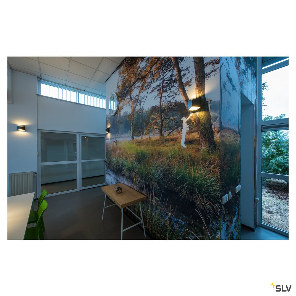 SLV CARISO LED Wandleuchte 2, schwarz/ messing, 7,5W LED, 3000K