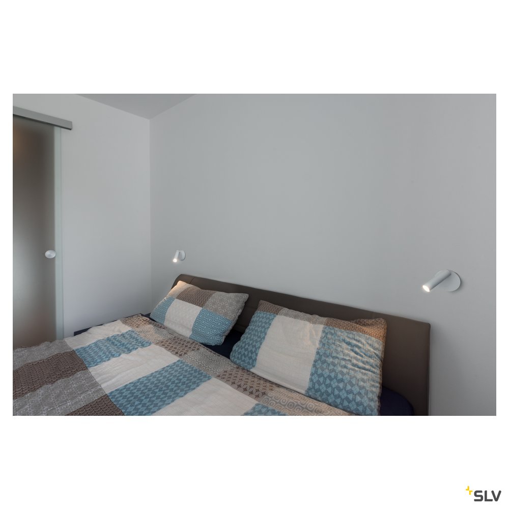 SLV MILAN Single Spot, Wand- und Deckenleuchte, rund, weiss, 7,5W LED, 3000K, dimmbar