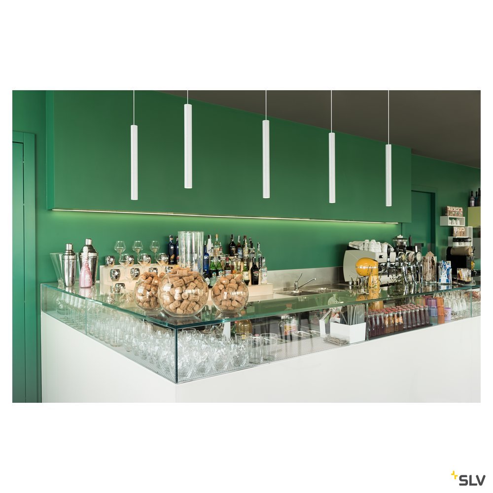 SLV UBA Pendant, Pendelleuchte, rund, weiss, 9W LED, 3000K