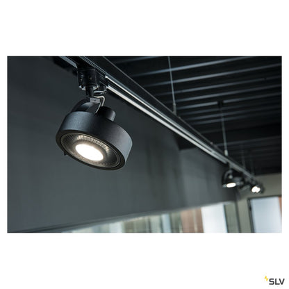 SLV KALU TRACK QPAR111 Leuchten- kopf, schwarz, inkl. 3P.-Adapter