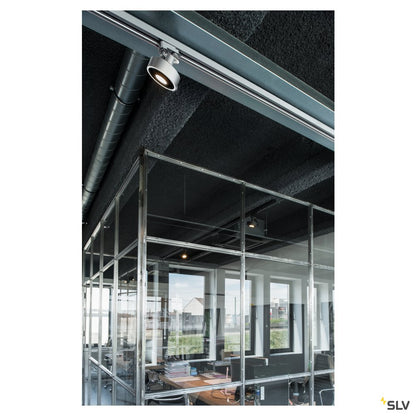 SLV KALU TRACK QPAR111 Leuchten- kopf, silber, inkl. 3P.-Adapter