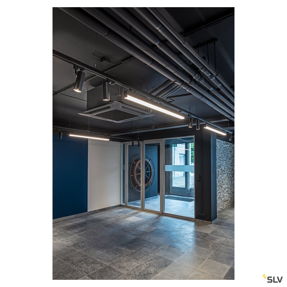SLV HELIA 50 LED Strahler für 3Phasen Hochvolt-Stromschiene, 3000K, schwarz, 35°, inkl. 3 Phasen-Adapter