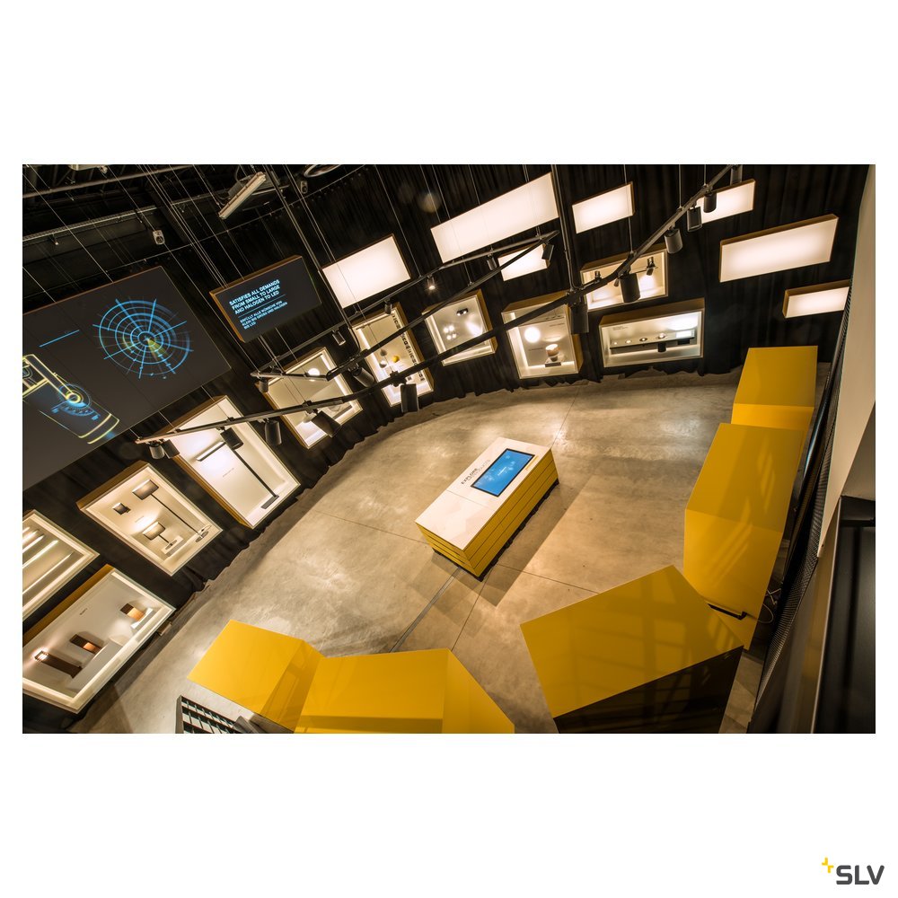 SLV BILAS SPOT 60° LED, rund, mattschwarz, 15W, 2700K, inkl. 3P.-Adapter