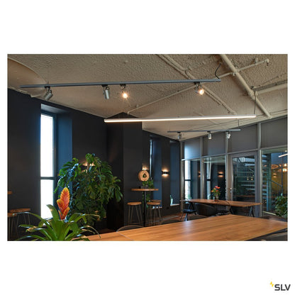 SLV EURO SPOT LED, 20W COB LED, silbergrau, 36°, 3000K, inkl. 3P.-Adapter