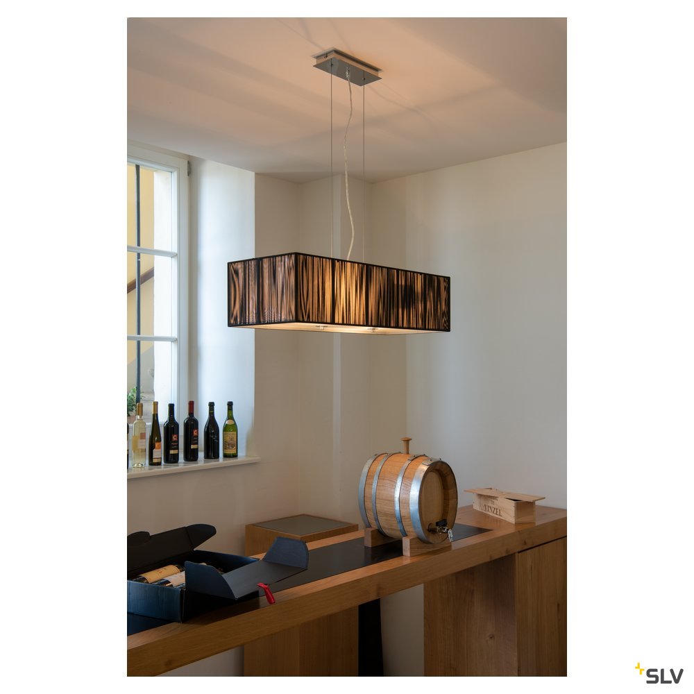 SLV Pendelleuchte LASSON PD-1 eckig sw 4xE27 4x60W
