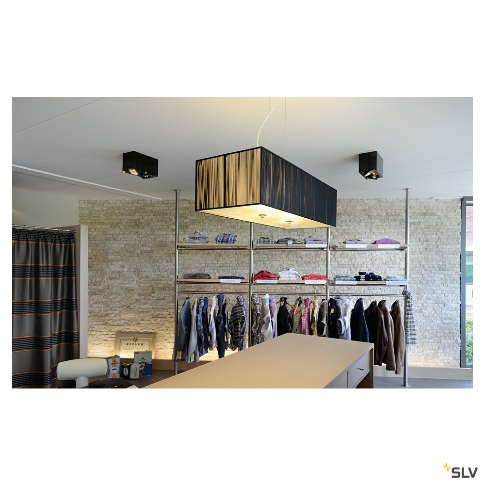 SLV Pendelleuchte LASSON PD-1 eckig sw 4xE27 4x60W
