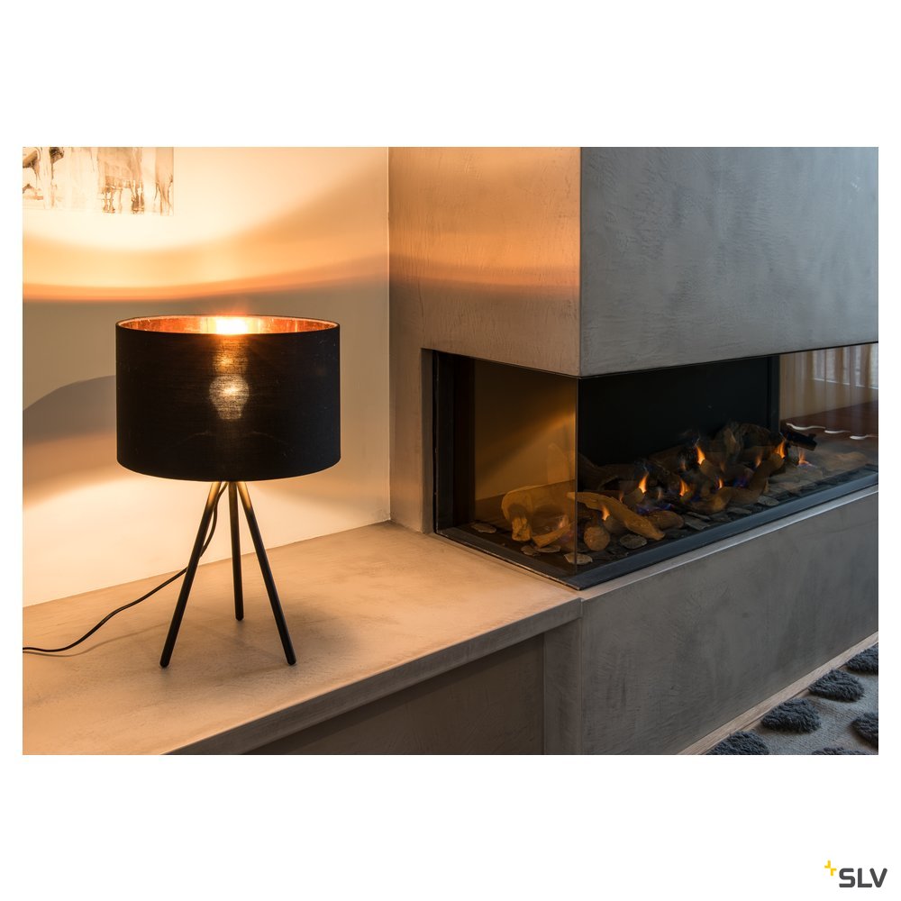 SLV FENDA Leuchtenschirm, D300/H200, schwarz/kupfer