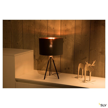SLV FENDA Leuchtenschirm, D300/H200, schwarz/kupfer