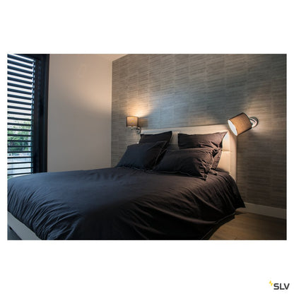 SLV TENORA Wandleuchte, WL-1, schwarz, E27 max. 60W