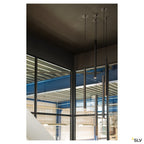SLV HELIA 60, Pendelleuchte, LED, 3000K, rund, schwarz, flache Rosette zum Einbau, 7,5W