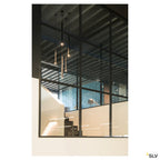 SLV HELIA 60, Pendelleuchte, LED, 3000K, rund, schwarz, flache Rosette zum Einbau, 7,5W