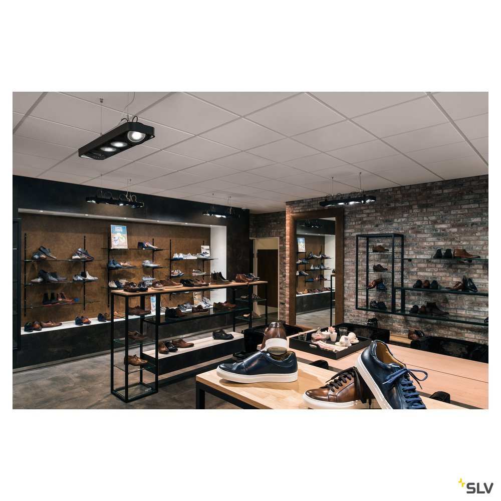 SLV AIXLIGHT R2 LONG GU10 111mm, Pendelleuchte, halbrund, schwarz