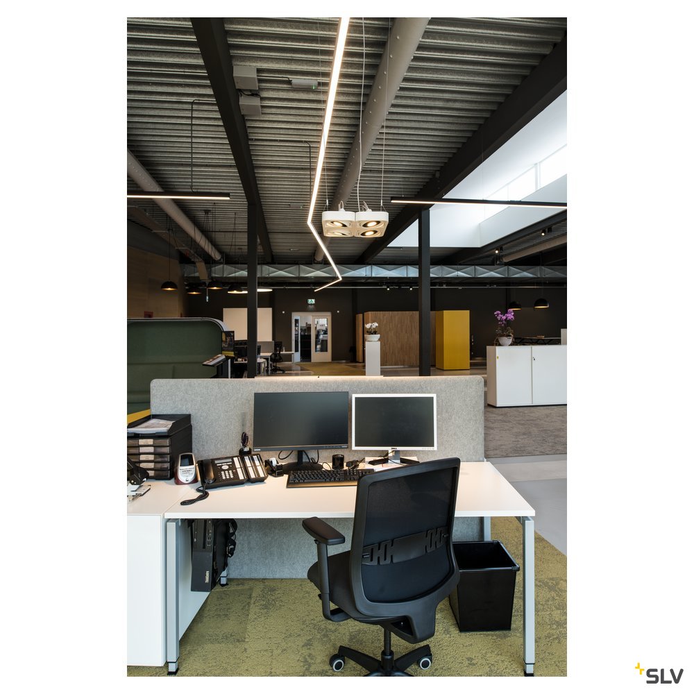 SLV AIXLIGHT R2 SQUARE GU10 111mm, Pendelleuchte, halbrund, weiss