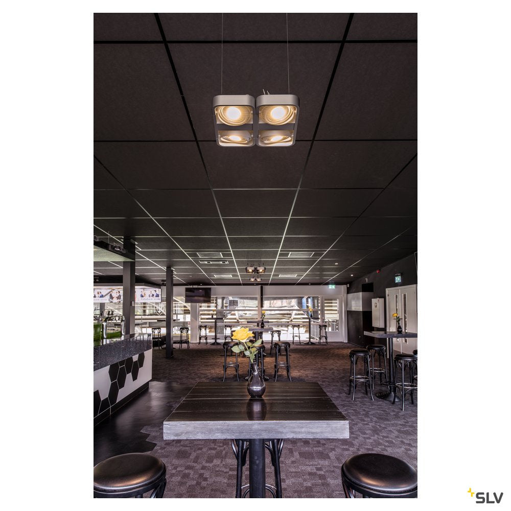 SLV AIXLIGHT R2 SQUARE LED GU10 111mm, Pendelleuchte, halbrund, silbergrau