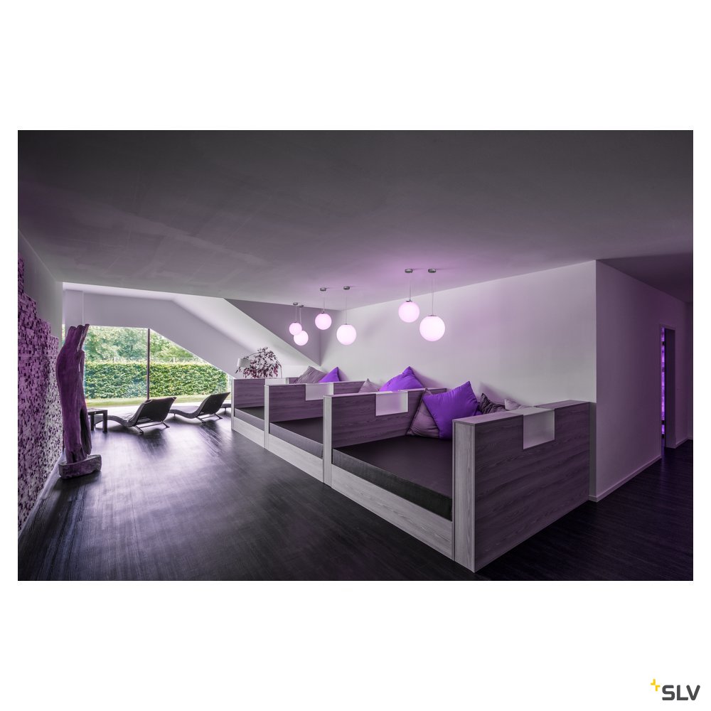 SLV ROTOBALL 40 Pendelleuchte, weiss, E27, max. 24W