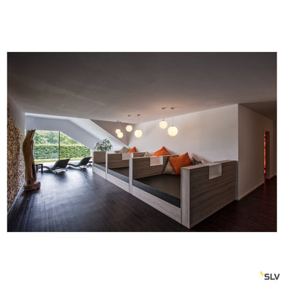 SLV ROTOBALL 40 Pendelleuchte, weiss, E27, max. 24W