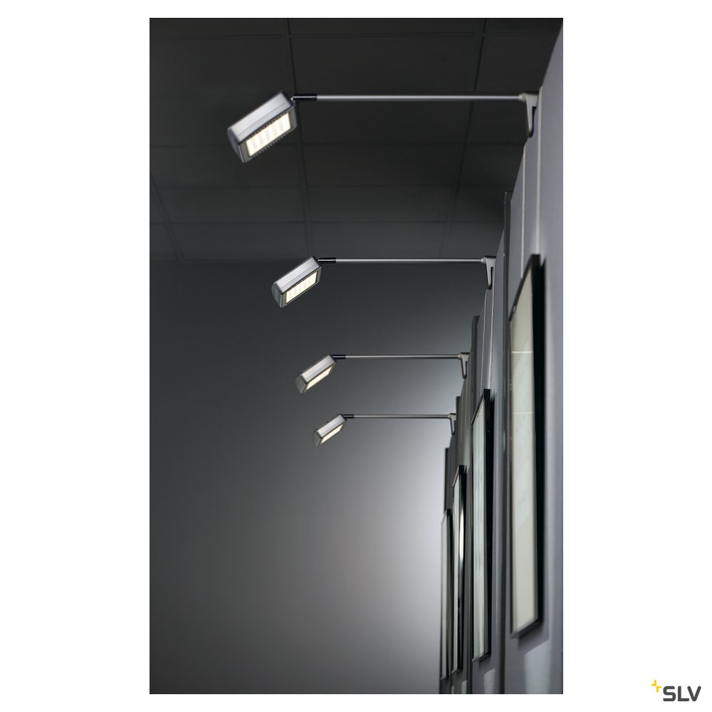 SLV LED DISPLAY, silbergrau, SMD LED 16W, 4000K, inkl. Netzteil und Stecker