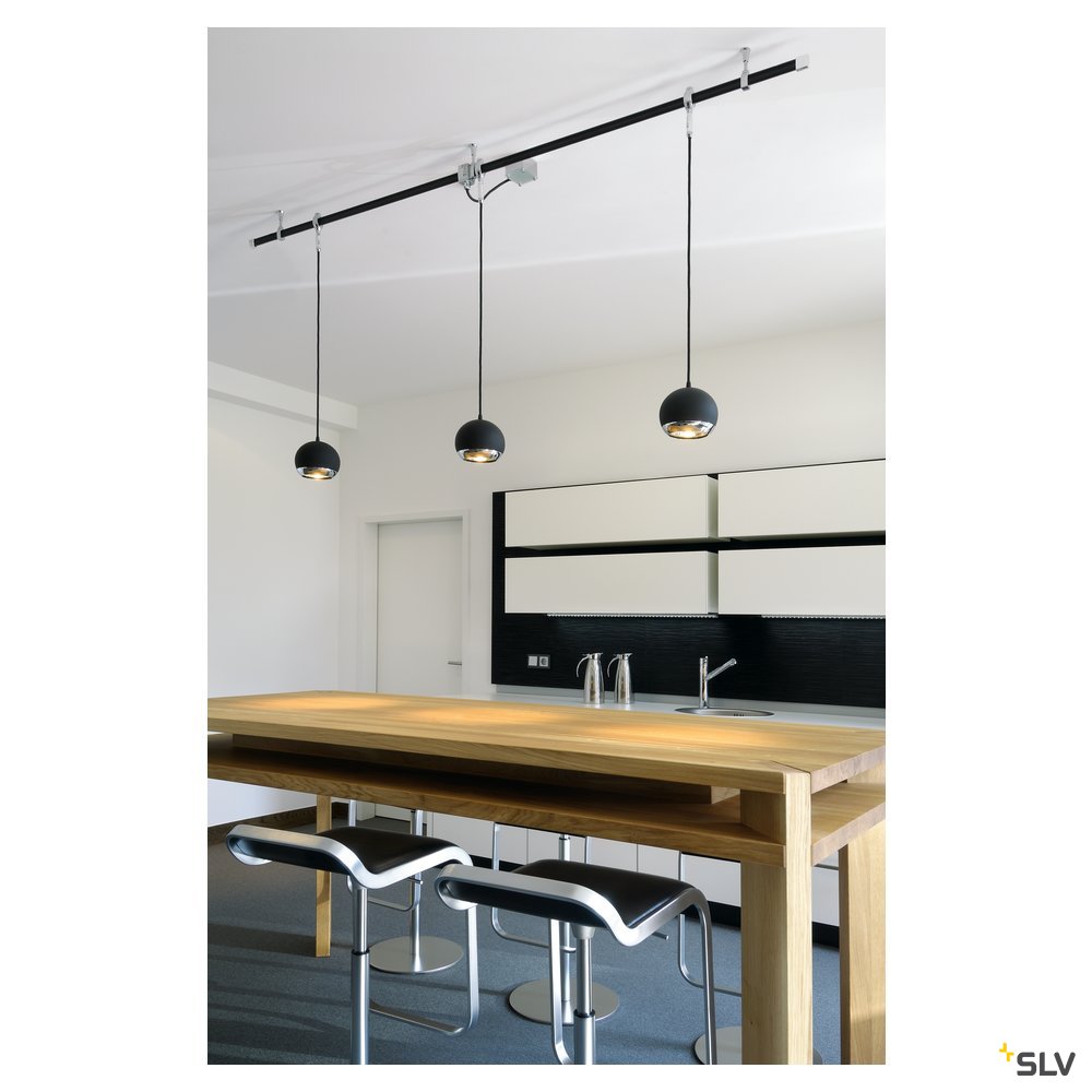 SLV LIGHT EYE PENDEL für EASYTEC II, chrom/schwarz, GU10, max. 75W