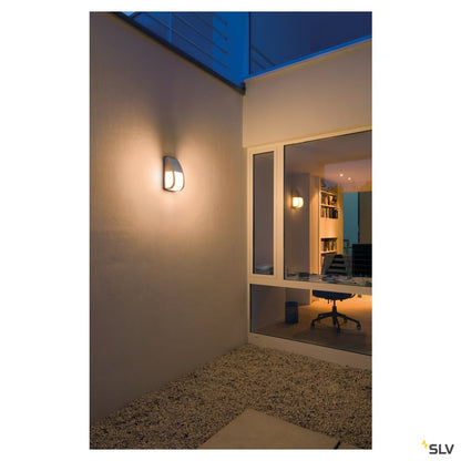 SLV KERAS ELT Wandleuchte, silbergrau, E27 ESL, max. 25W, IP54