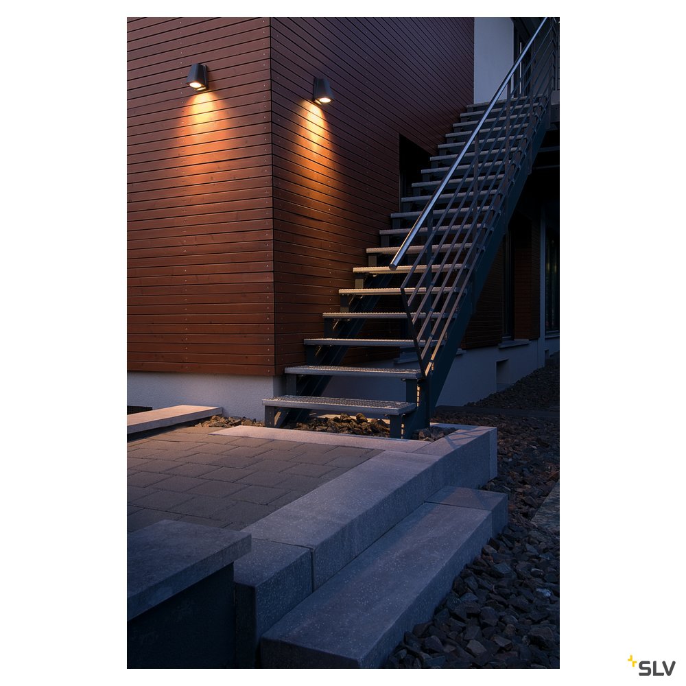SLV Wandleuchte WALLYX GU10 anthrazit 50W IP44