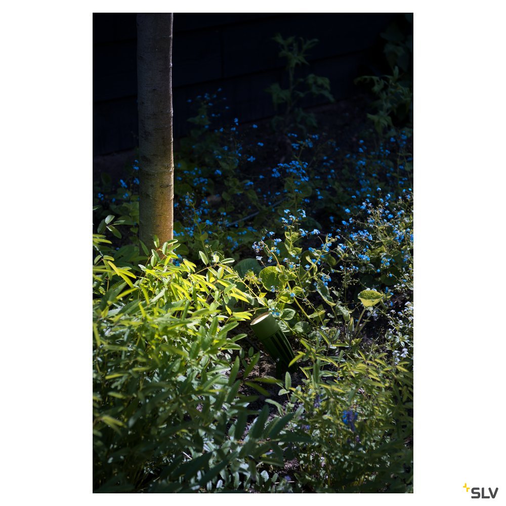 SLV SYNA LED, Erdspiess, grün, 230V, 3000K
