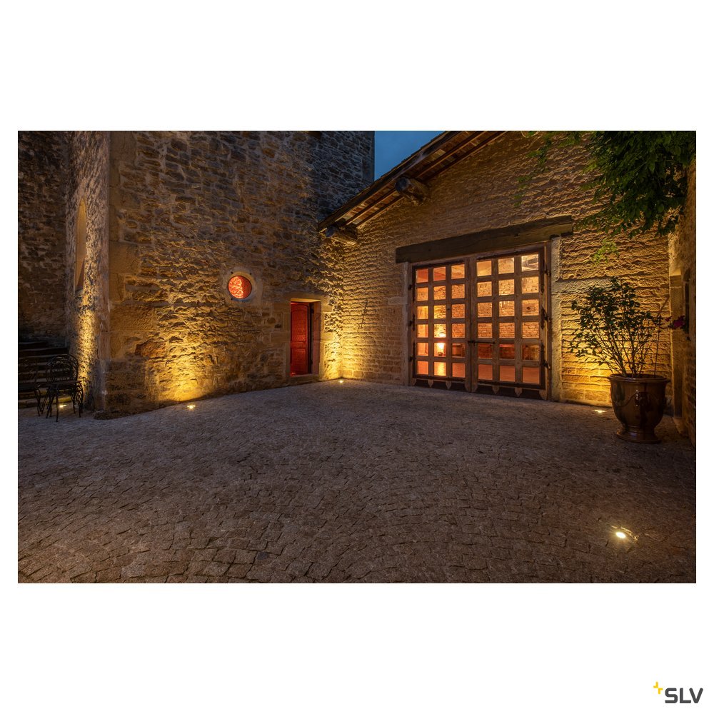 SLV ROCCI Bodeneinbauleuchte, rund, Edelstahl 316, LED