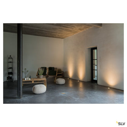 SLV DASAR EXACT GU10 Bodeneinbau- leuchte, rund, Edelstahl 316, max. 35W, IP67