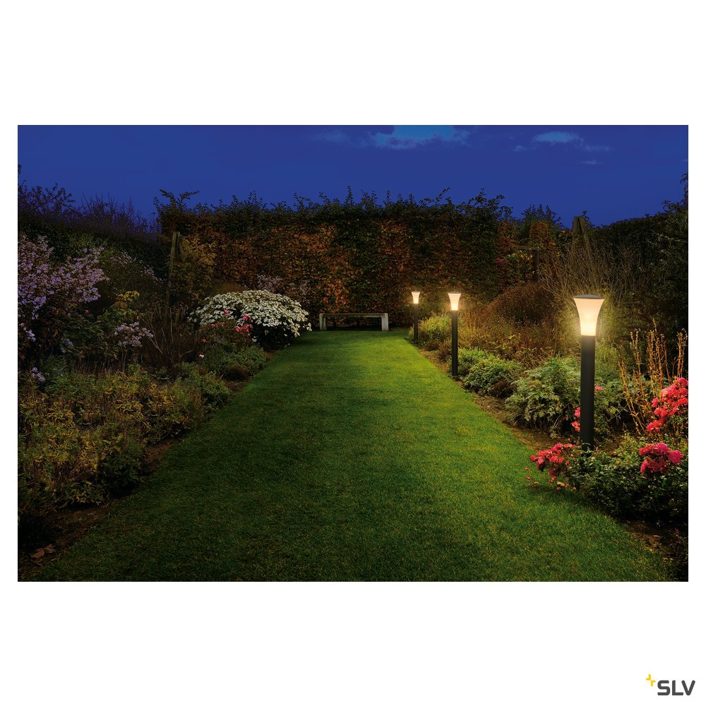 SLV ALPA CONE 100 Stehleuchte, steingrau, E27 ESL, max. 24W, IP55
