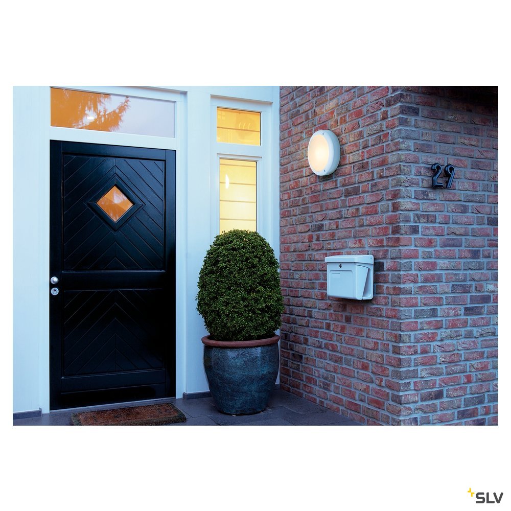 SLV BULAN Deckenleuchte, rund, weiss, E14, max. 60W, satiniertes Glas
