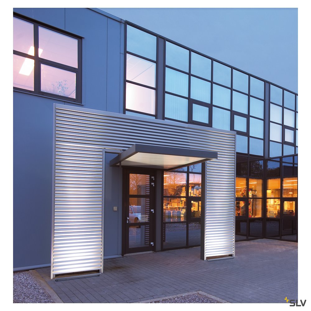 SLV GALEN LED PROFIL 100cm, silbergrau, 18x1W, warmweiss, IP65