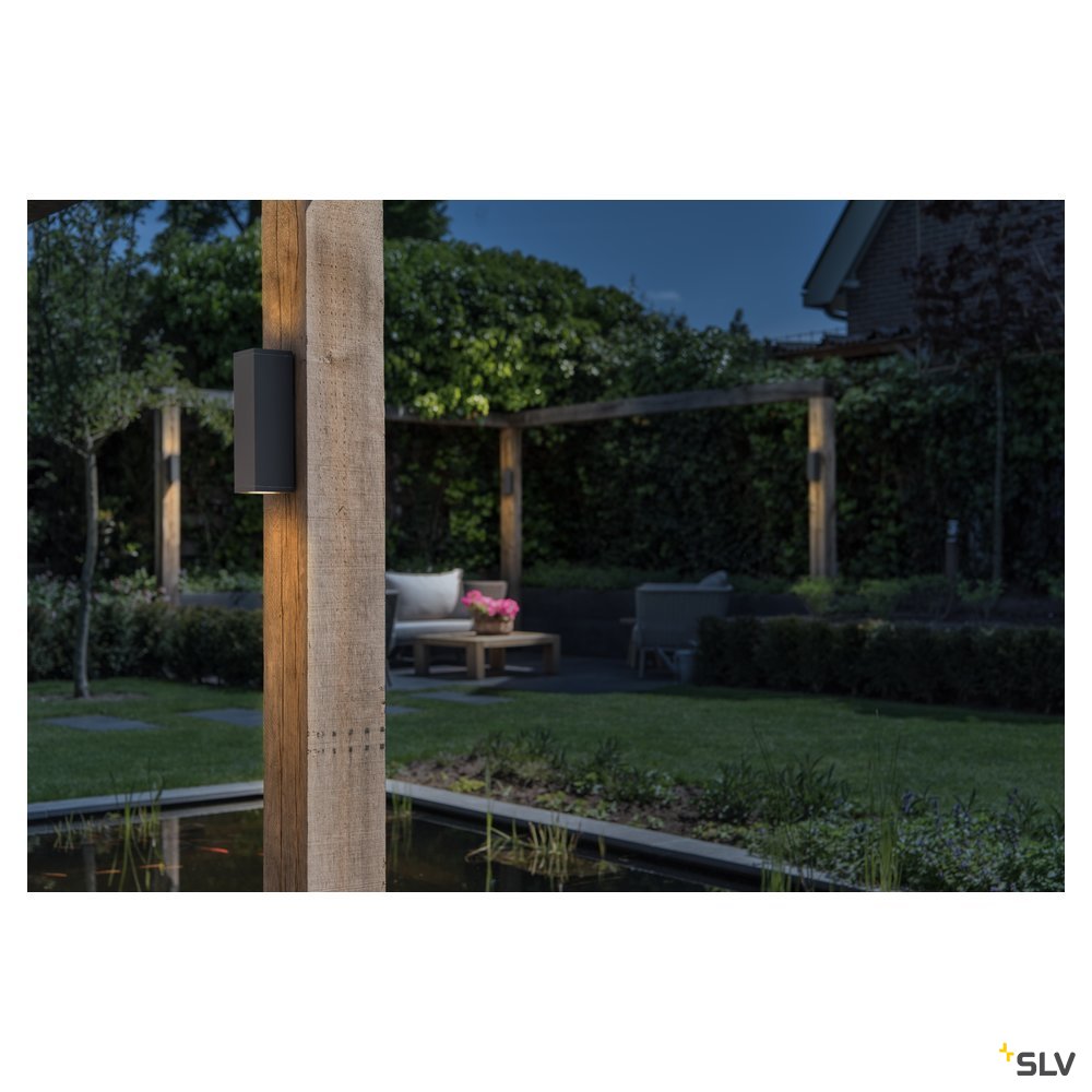 SLV Wandleuchte THEO UP-DOWN OUT eckig ant GU10 2x35W