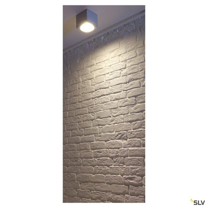 SLV BIG THEO CEILING OUT Deckenleuchte, eckig, silbergrau, ES111, max. 75W