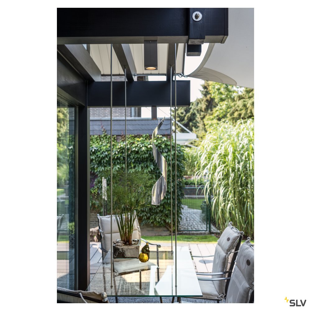 SLV THEO CEILING OUT Deckenleuchte, eckig, anthrazit, GU10, max. 35W