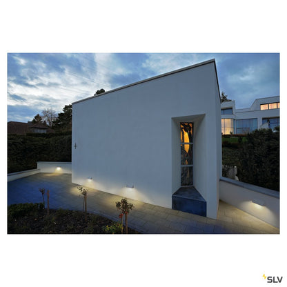 SLV PEMA SQUARE Wandleuchte, silbergrau, E27, max. 15W