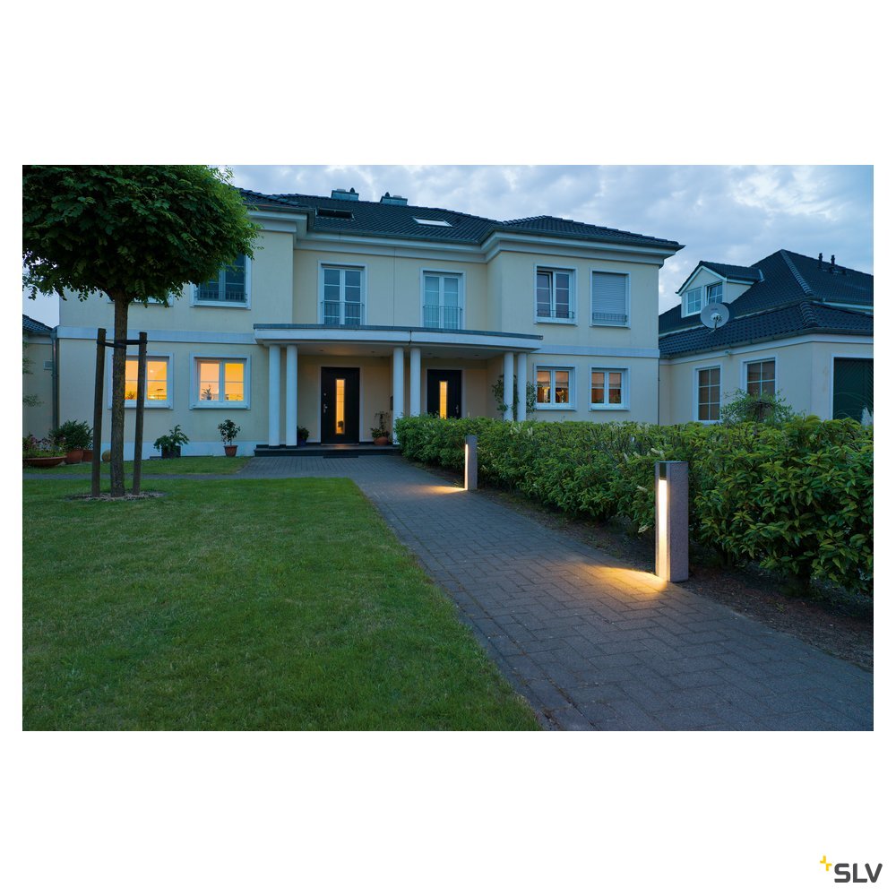 SLV ARROCK SLOT GU10 Stehleuchte, eckig, Granit, salt & pepper, max. 4W LED